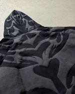 Gothic oversized hoodie black and grey by Xoratic