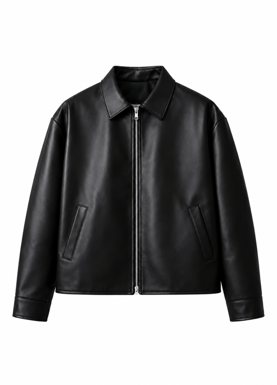 Structured Black Leather Jacket