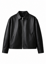 Structured Black Leather Jacket