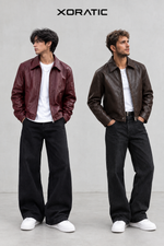 Apex Racing Leather Jacket – Combo (Burgundy + Brown)
