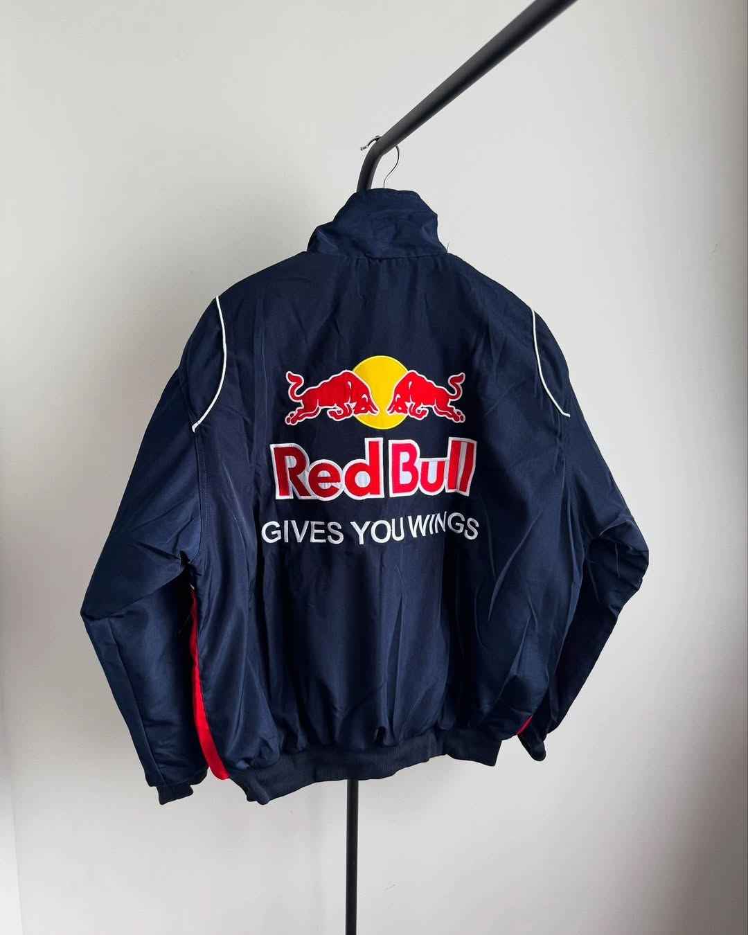 Blue embroidered racing jacket by Xoratic