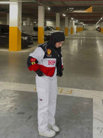 Tri-colour motorsport-style racing jacket by Xoratic