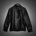 Classic black faux leather jacket by Xoratic