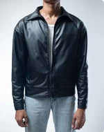 Effortless black faux leather jacket by Xoratic