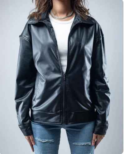 Women's chic faux leather jacket by Xoratic