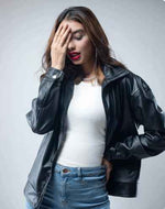 Women's chic faux leather jacket by Xoratic