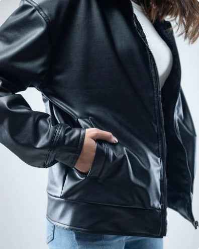 Women's chic faux leather jacket by Xoratic