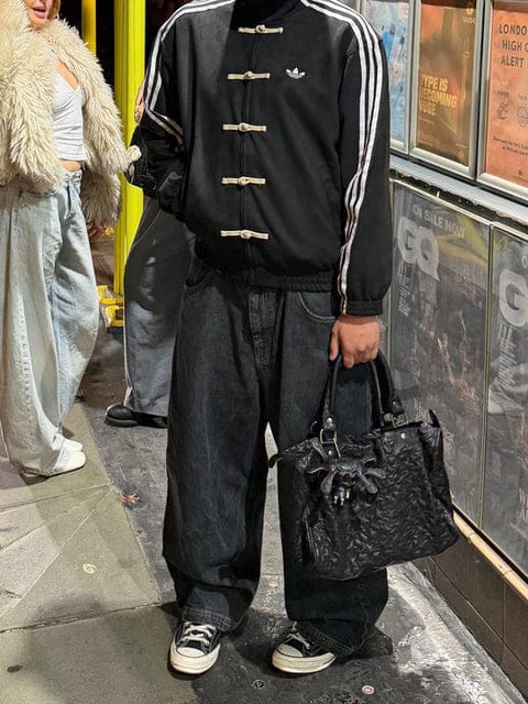 CNY-Inspired Premium Black Suede Streetwear Jacket