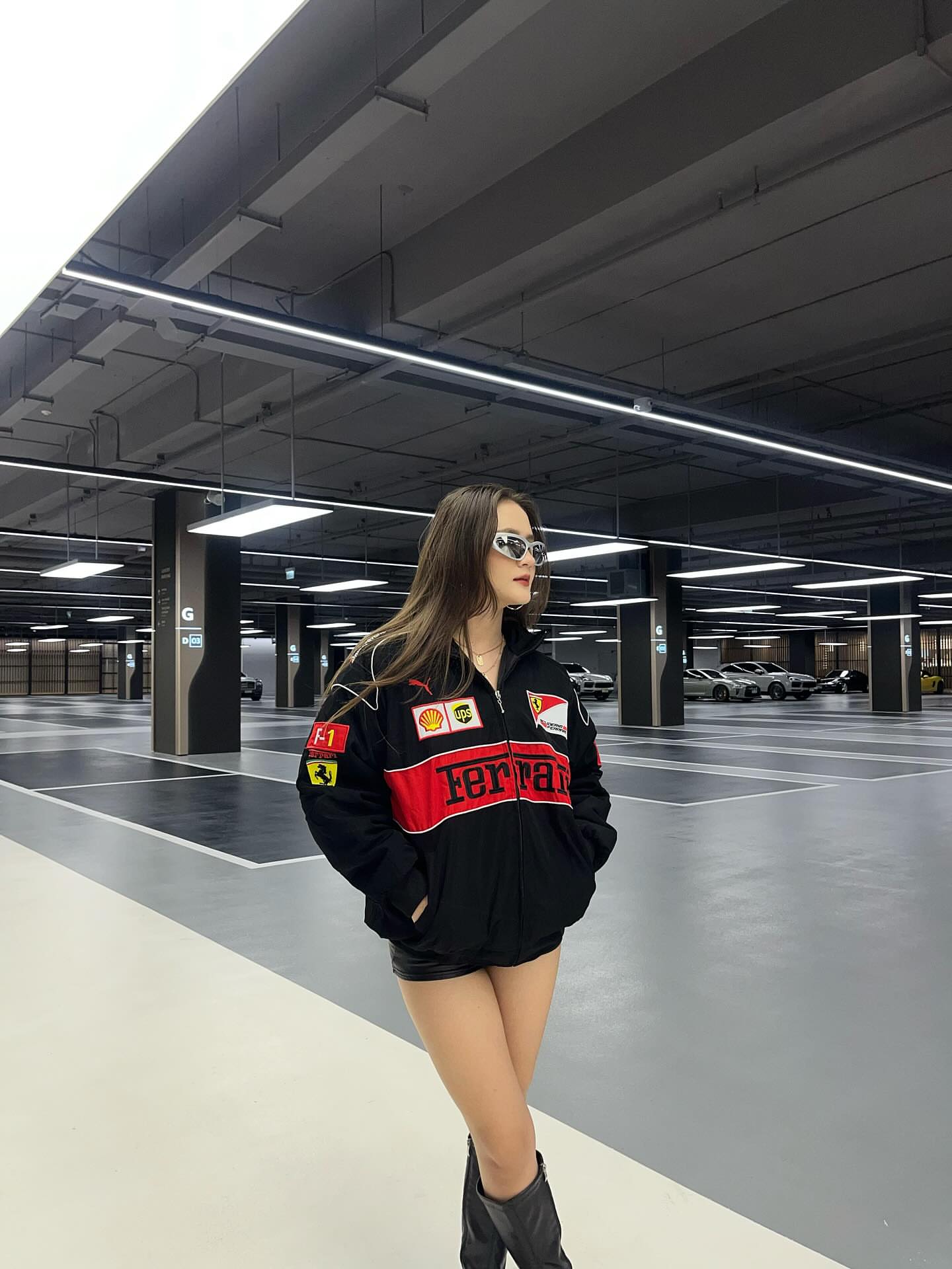 The ferrari jacket in black for unisex dtf print