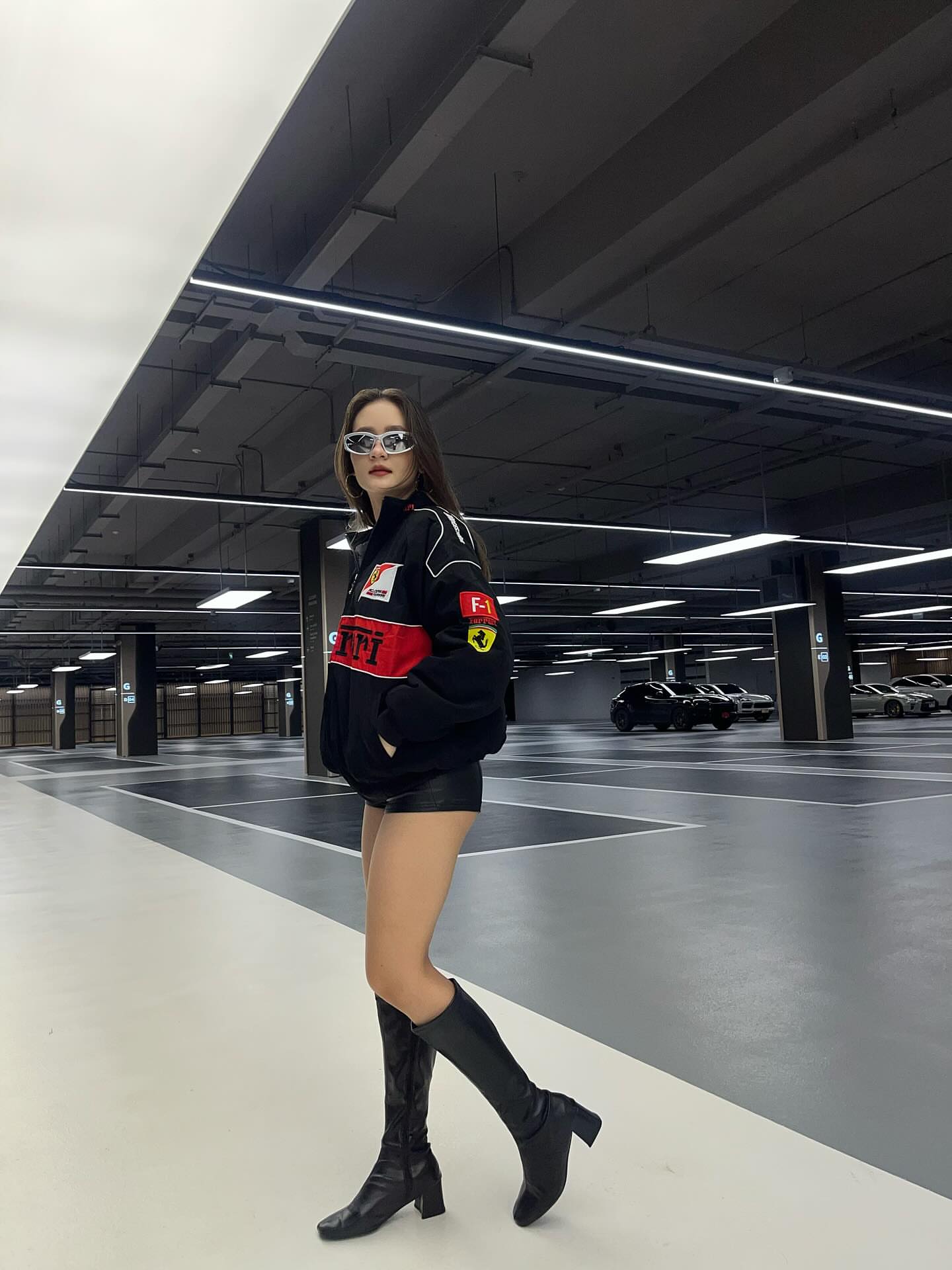 The ferrari jacket in black for unisex dtf print