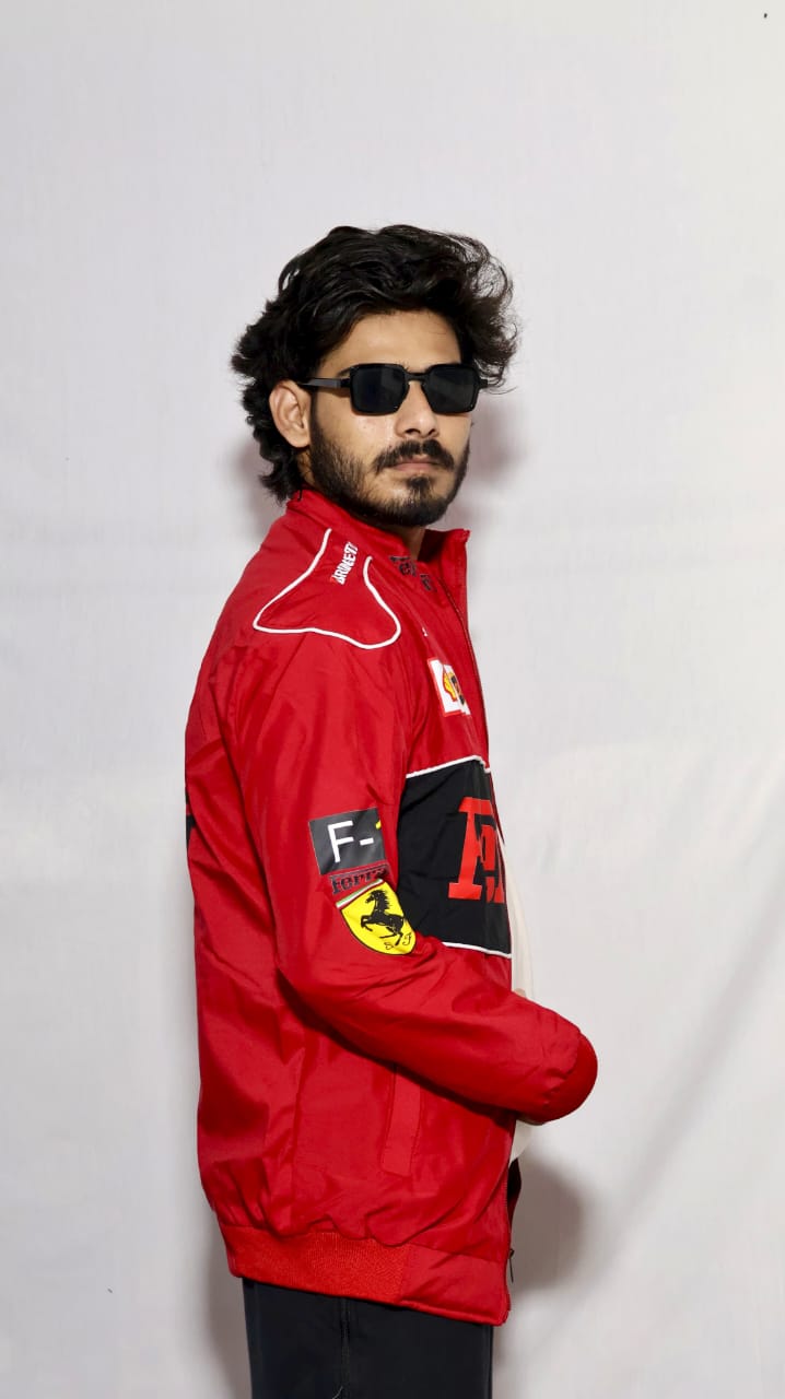 Racing f1 Ferrari jacket in red for unisex.
