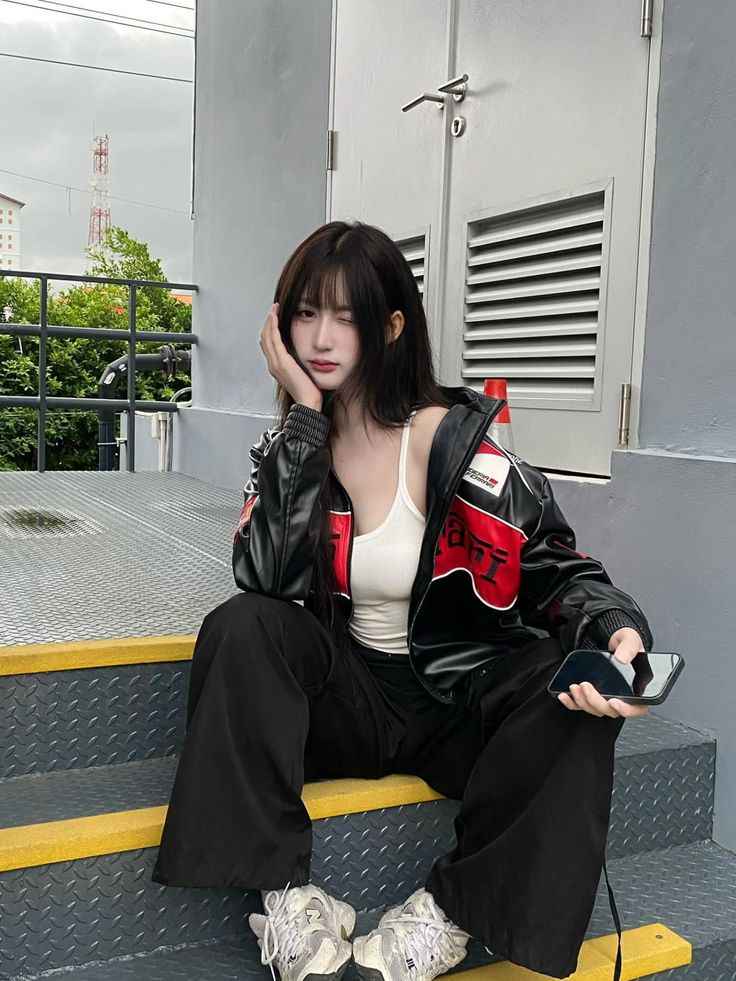 Racing-style leather jacket by Xoratic