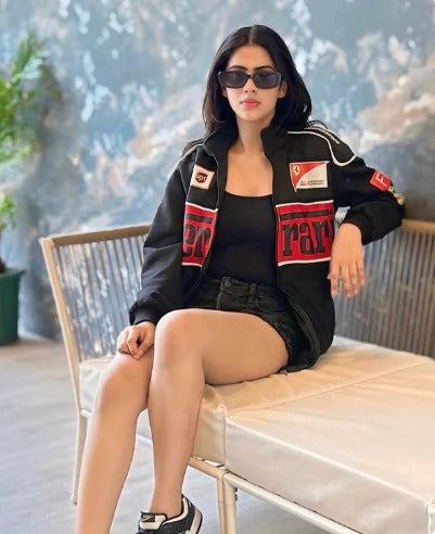 The ferrari jacket in black for unisex dtf print