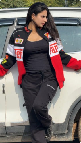 Racing F1 Ferrari jacket in Tri-colour for unisex.