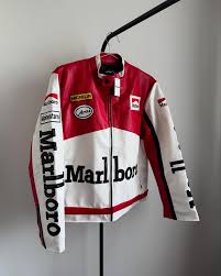 Vintage Marlboro Racing Leather Jacket – Bold Retro Motorsport Style Inspired by F1 Legends
