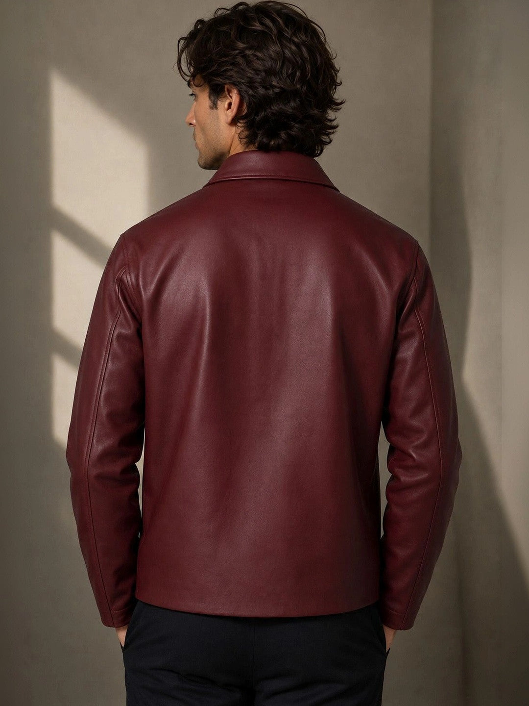 Premium Burgundy Leather Jacket