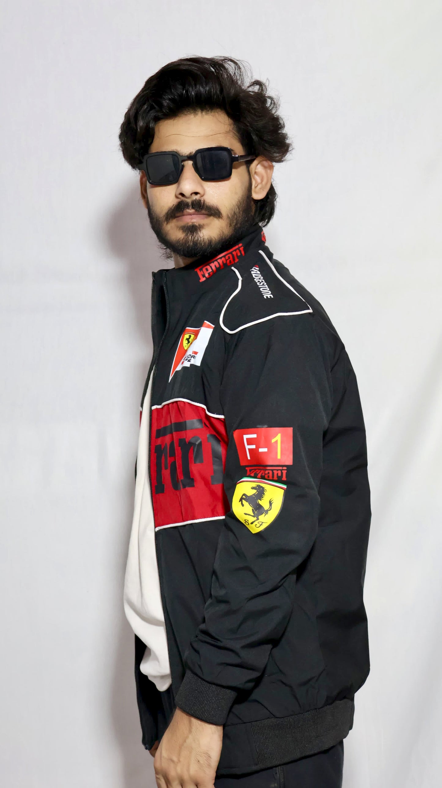 Racing F1 Ferrari jacket in black for unisex.