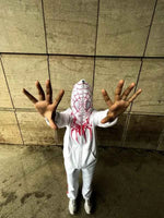 White spider-inspired hoodie by Xoratic