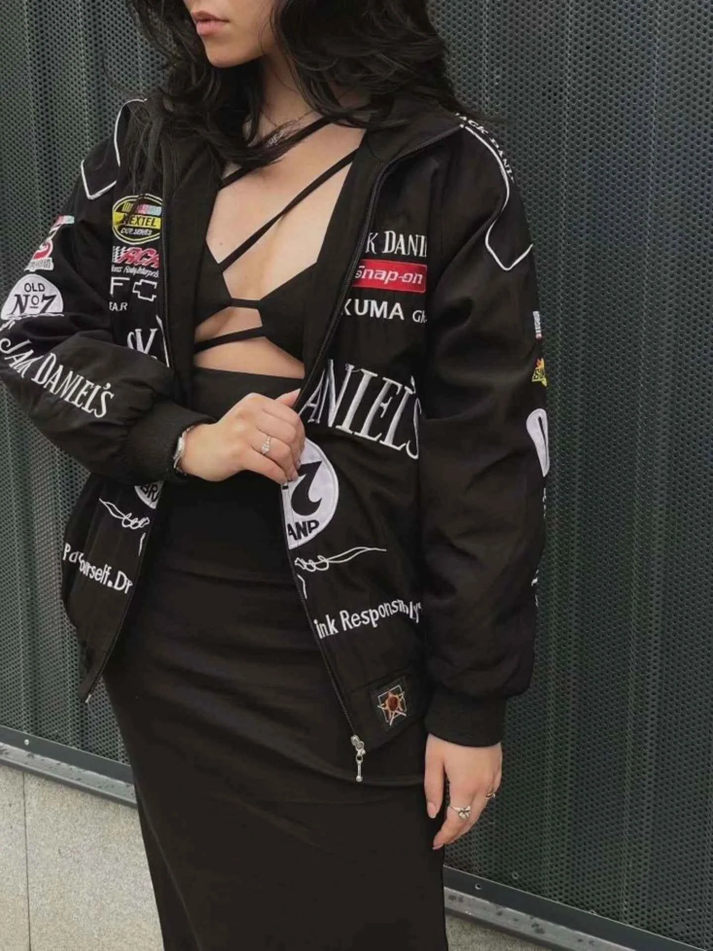 Jack denials jacket in black.