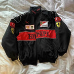 Black classic-fit racing jacket by Xoratic