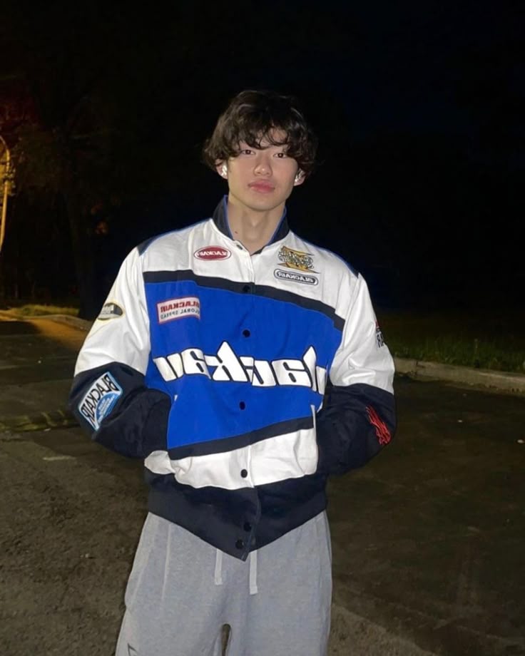 Racing Icon Vintage Blue Blackair Jacket