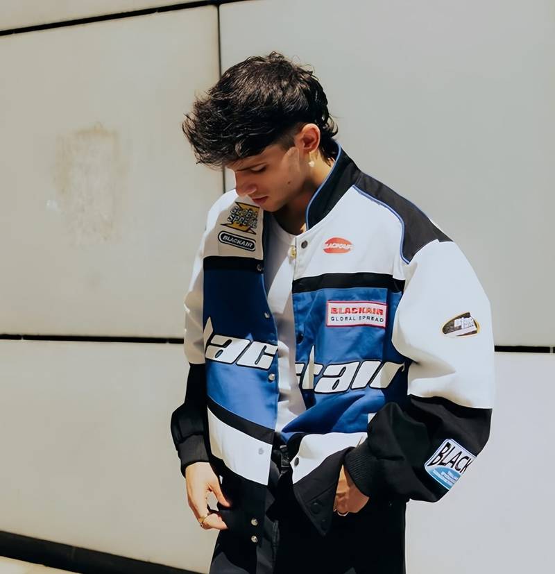 Racing Icon Vintage Blue Blackair Jacket