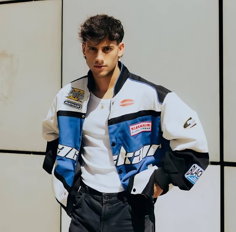Racing Icon Vintage Blue Blackair Jacket