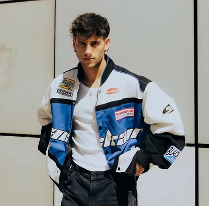 Racing Icon Vintage Blue Blackair Jacket