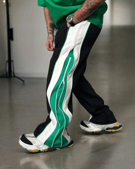 Zip-Up Swagger: Racing Stripes for Urban Kings