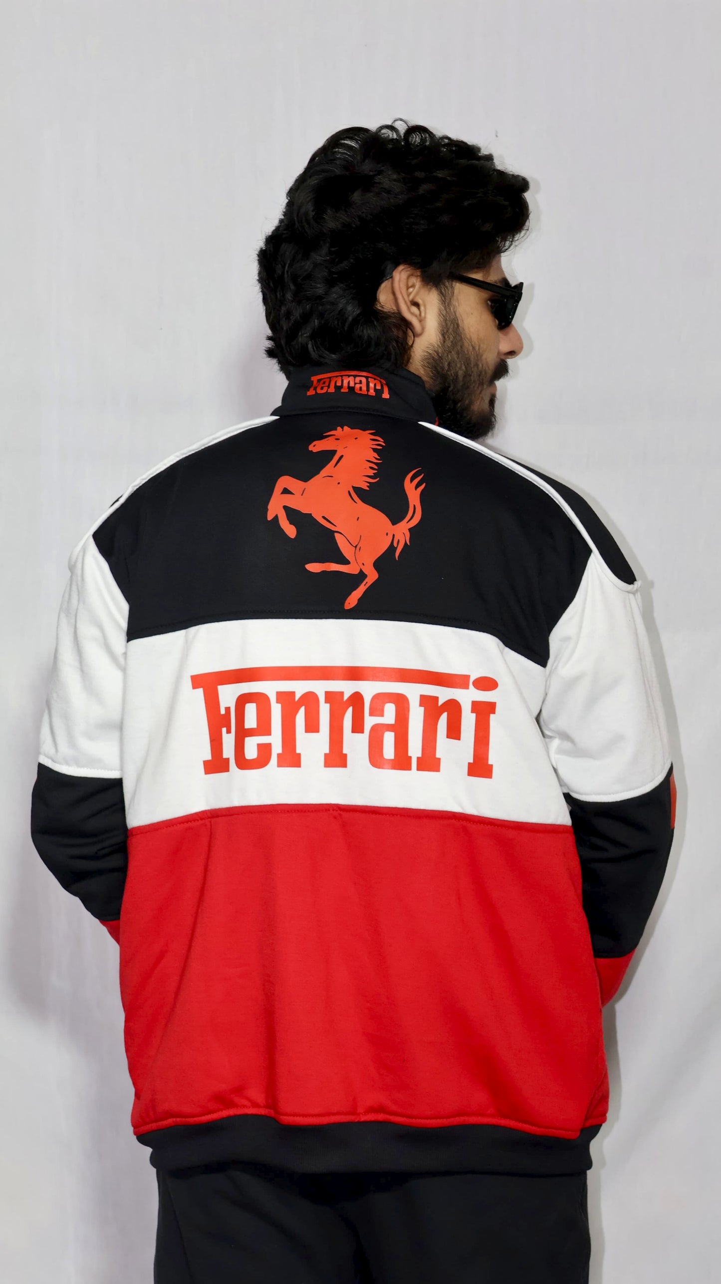 Racing F1 Ferrari jacket in Tri-colour for unisex.