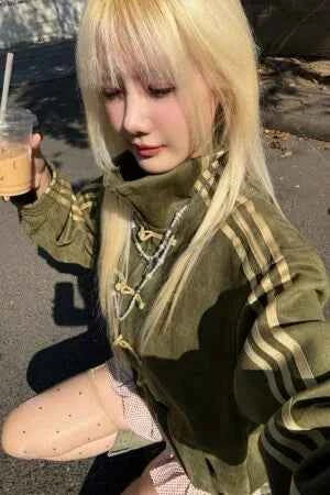 Xoratic Premium Green CNY Jacket – Trendy Streetwear for Casual Outfits.