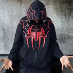 Black spider-inspired hoodie by Xoratic