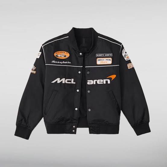 the MCLaren jacket in black for unisex in dtf print