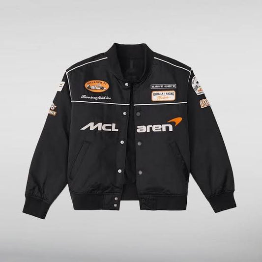 the MCLaren jacket in black for unisex in dtf print