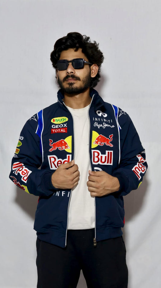 Embroidery Redbull jacket for unisex in blue