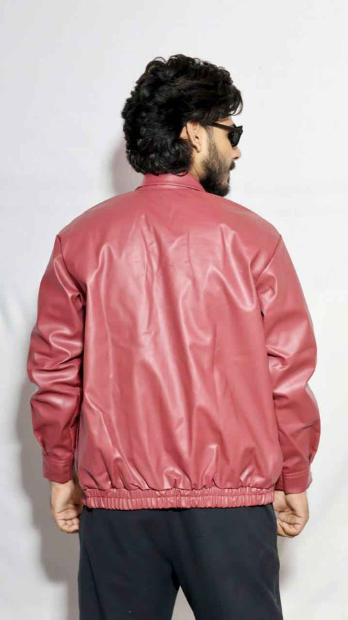 Faux Leather Jacket in brow | Xoratic