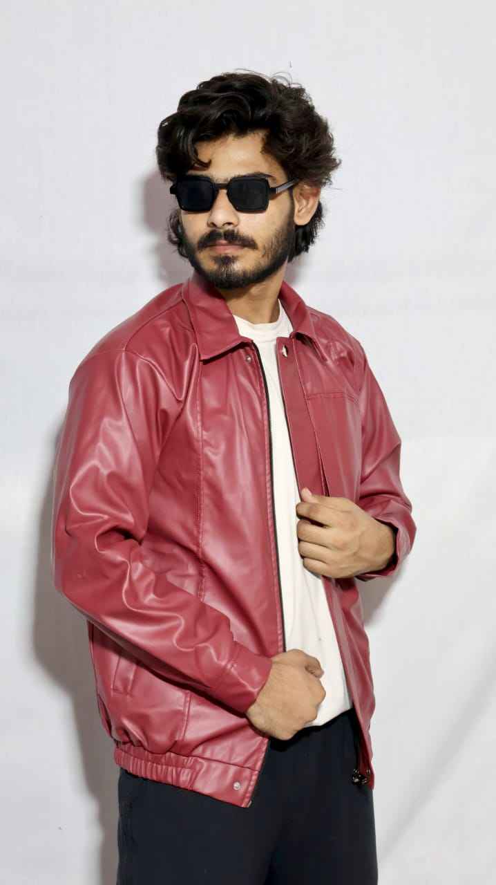 Faux Leather Jacket in brow | Xoratic