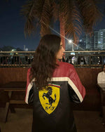 Racing-style leather jacket black and brown by Xoratic