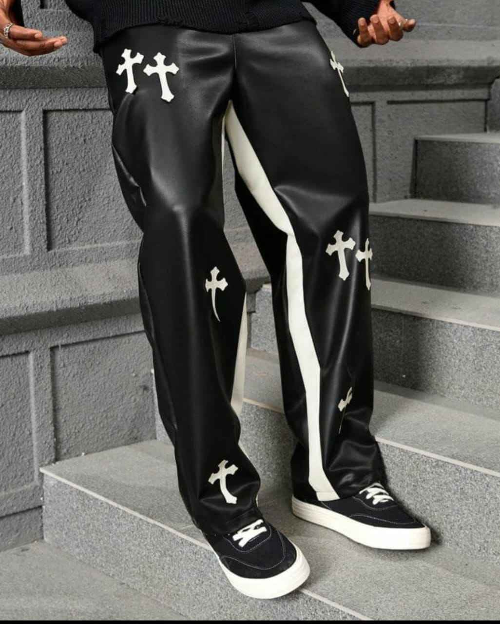 Gothic cross jogger pants by Xoratic
