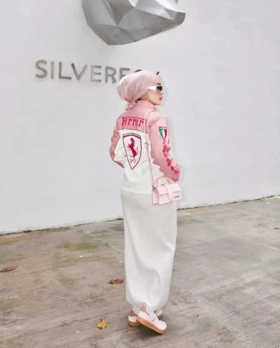 Pink Ferrari  jacket for girls made by Italia.