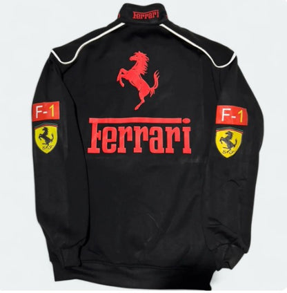 Ferrari racing jacket in black.