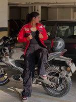 Red racing-style jacket by Xoratic