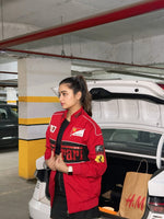 Redline Duo Racing + Leather Jacket Combo (Red & Black)