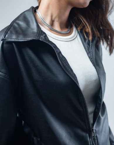 Women's chic faux leather jacket by Xoratic