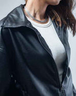Women's chic faux leather jacket by Xoratic