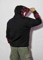Spider print zip hoodie by Xoratic