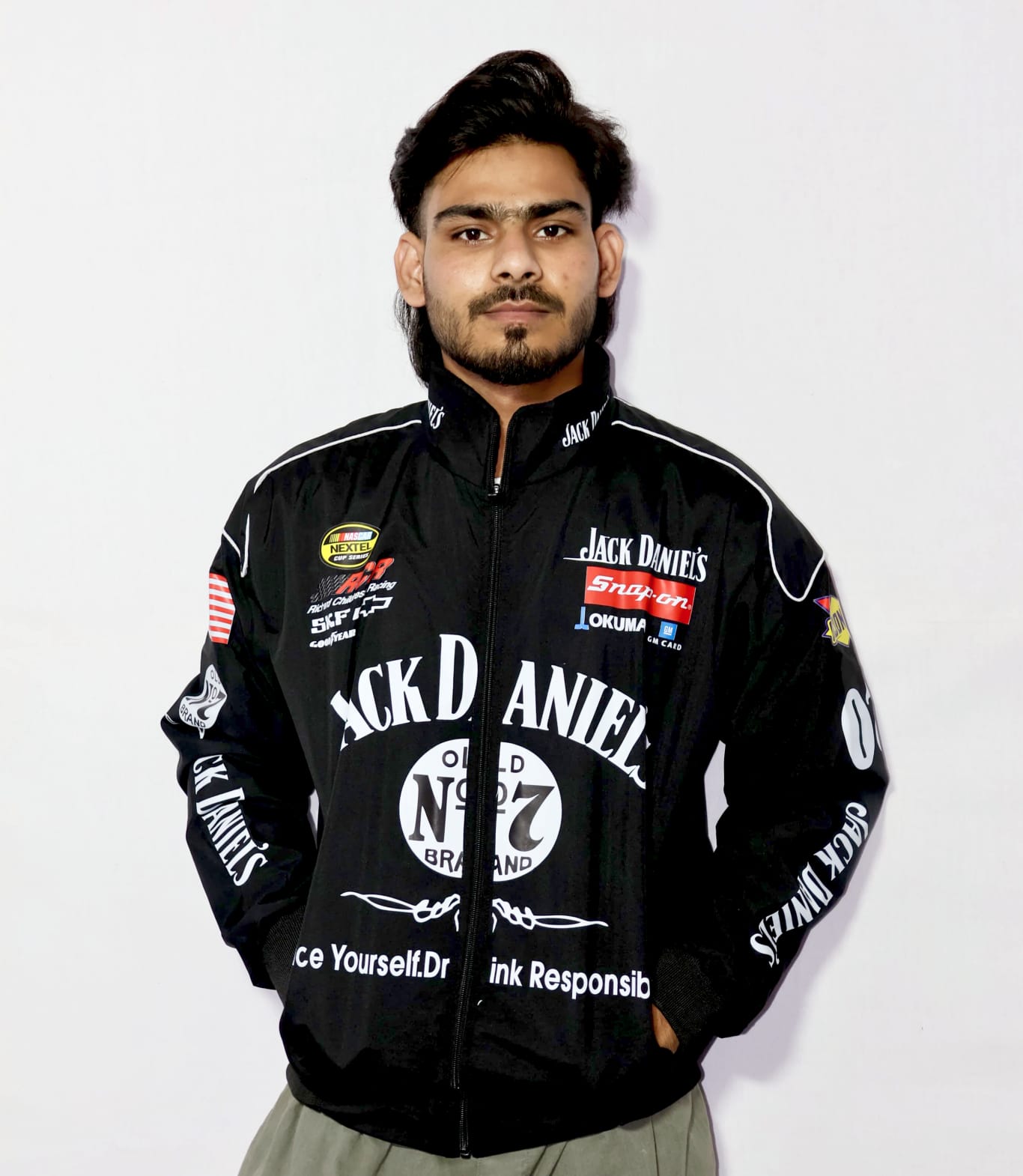 jack Daniels racing jacket in DTF print.
