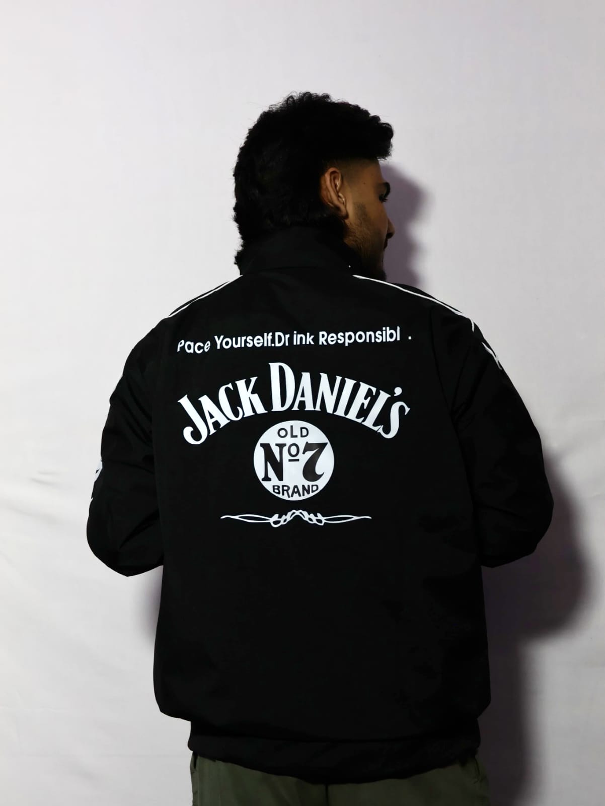 jack Daniels racing jacket in DTF print.