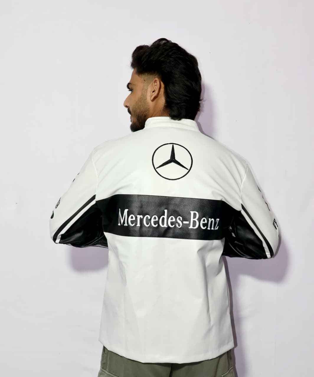 Mercedes racing jacket fully Embroidered and unique style.