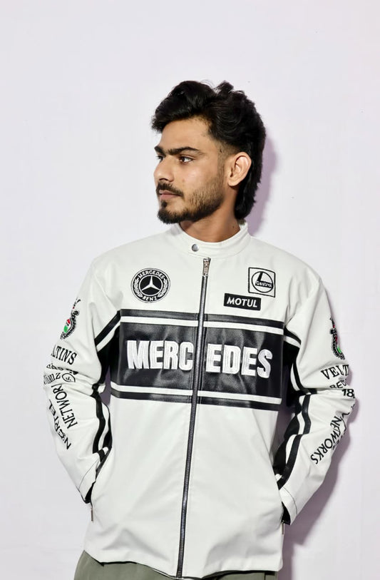 Mercedes racing jacket fully Embroidered and unique style.
